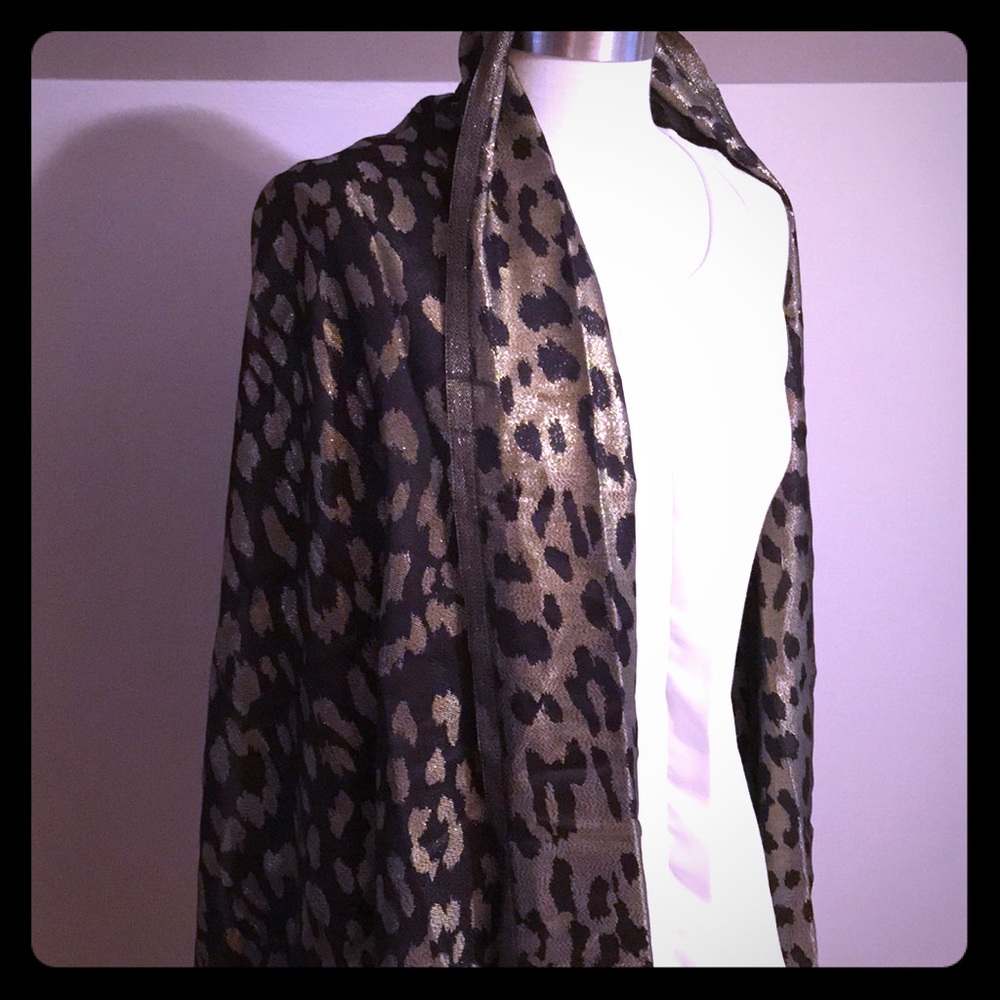 Gold and black scarf/wrap